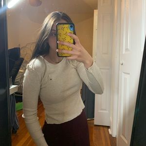 Tommy Hilfiger creme long sleeve shirt